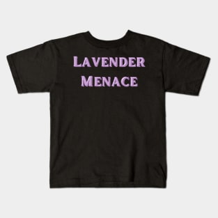 Lavender Menace Text Kids T-Shirt